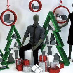 Christmas VM Display Shelves